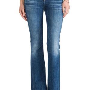 Citizens of‎ Humanity Dita Petite Bootcut Jeans Whiskering Fading Blue Size 27